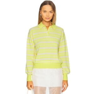 Guest in Residence Women Collegiate Stripe Polo Cashmere Sweater XS NWT